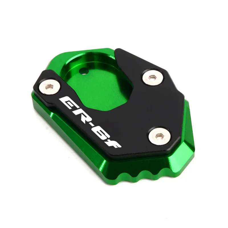 Para ER-6F er6f accesorios de motocicleta soporte lateral extensión de caballete placa de soporte: Verde militar