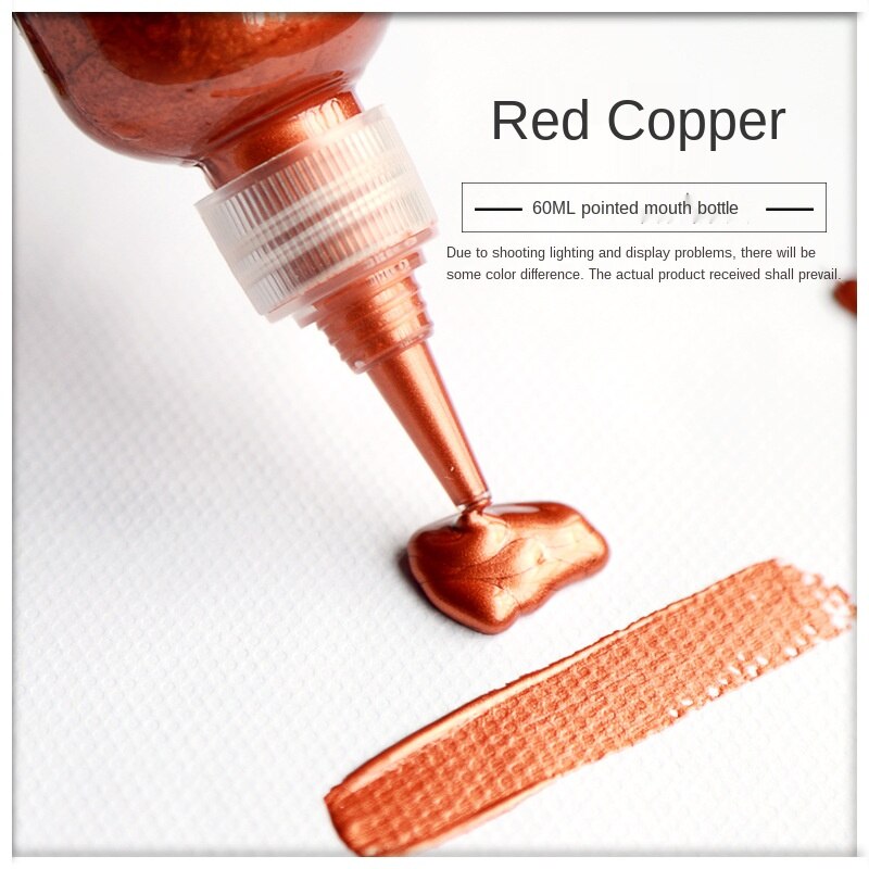 60ml Gold Paint Metallic Acrylic Paint,waterproof Not Faded for Statuary Coloring DIY Hand Clothes Painted Graffiti Pigments: 2