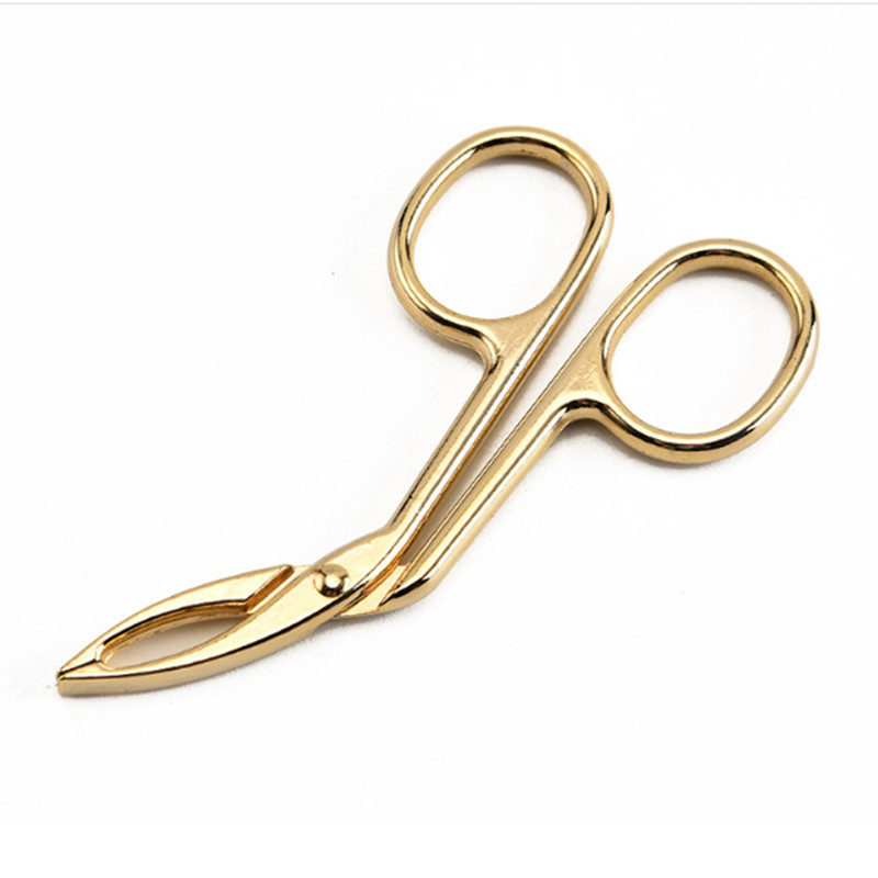 2 pinzas para cejas, lote de 2, para depilar el rostro, tijeras de maquillaje, recortador cosmético, cortapestañas, pinzas para cejas, herramienta de maquillaje.: 2 psgolden