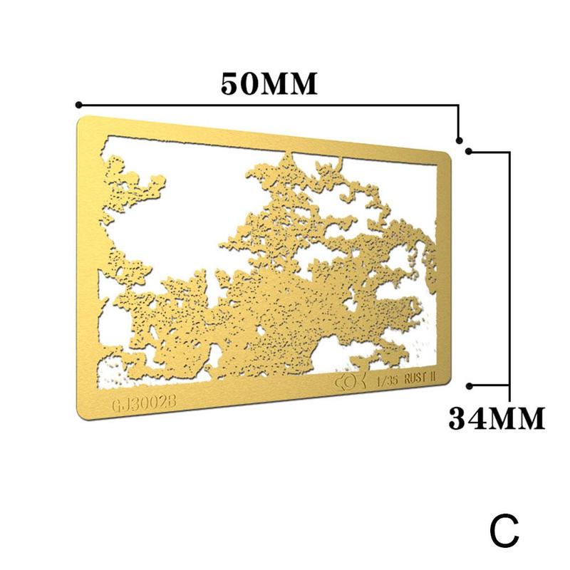 1pcs DIY Model Craft Making Painting Stenciling Tools Spray Plate Etch Sheet Metal Masking Plates Airbrush Decoration Supplies: C