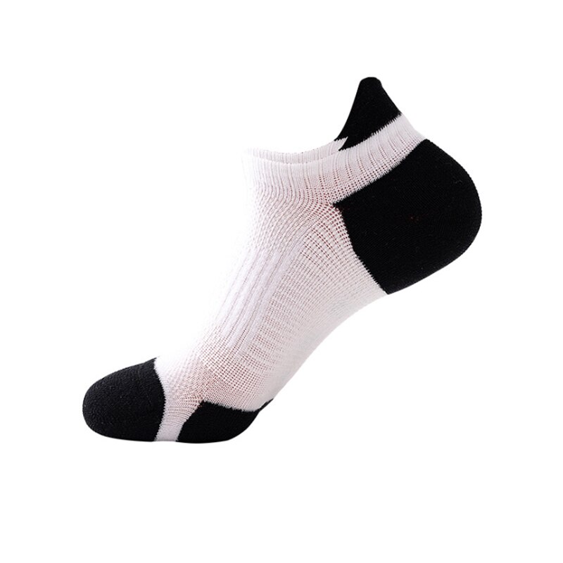 Calcetines de compresion para hombre, Mulaya, Color sólido, deportivos, baloncesto, correr, fútbol, exteriores, transpirables, antideslizantes, cómodos: White Black