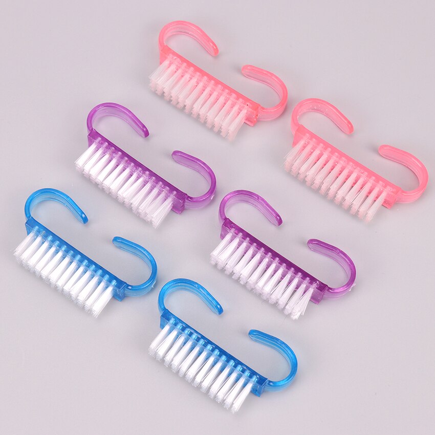 1PC Nail Cleaning Clean Brush Tool File Manicure Pedicure Soft Remove Dust Small Angle Clear Tools for Nail Care
