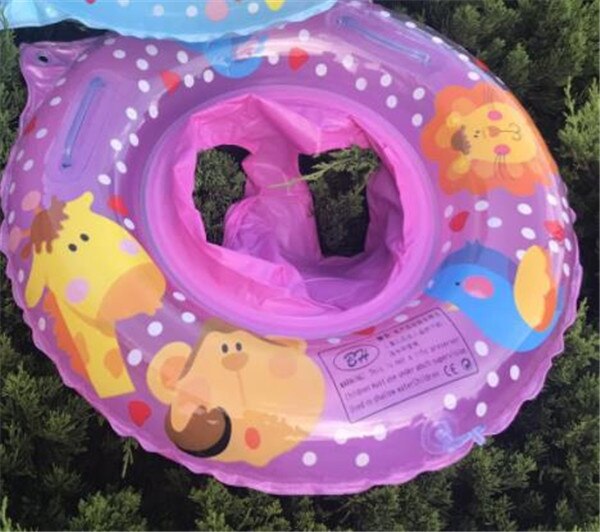 Kids 2color Seat Giraffe Lion swimming ring Baby Floating Summer Child Inflatable Swim toys Water pool tube: A0093-pink