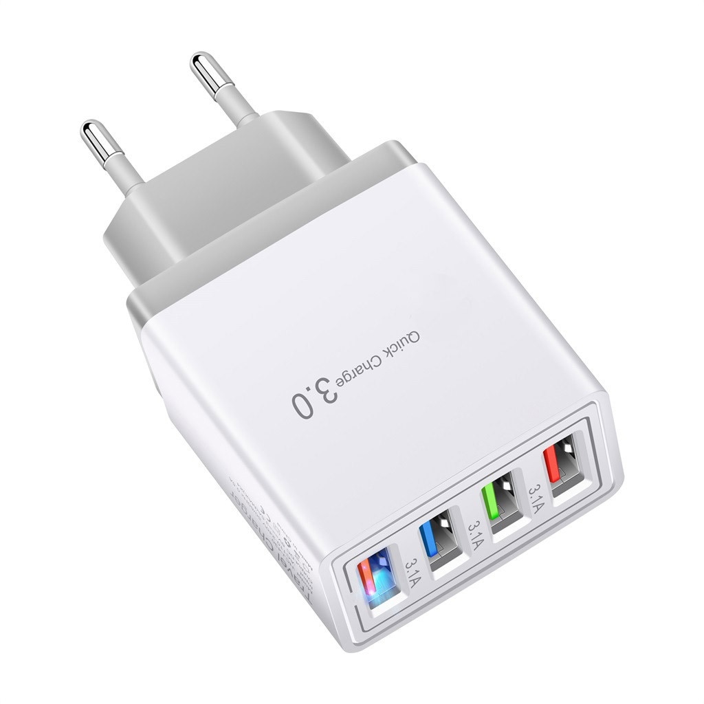 Direct sales 4 Port Fast Quick Charge QC 3.0 USB Hub Wall Charger 3.5A Power Adapter EU Plug US for cell phone iPhone Samsung