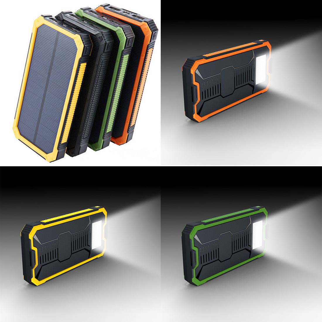 Caixa de energia portátil usb 18650, banco de energia solar portátil sem bateria led para armazenamento de painel solar