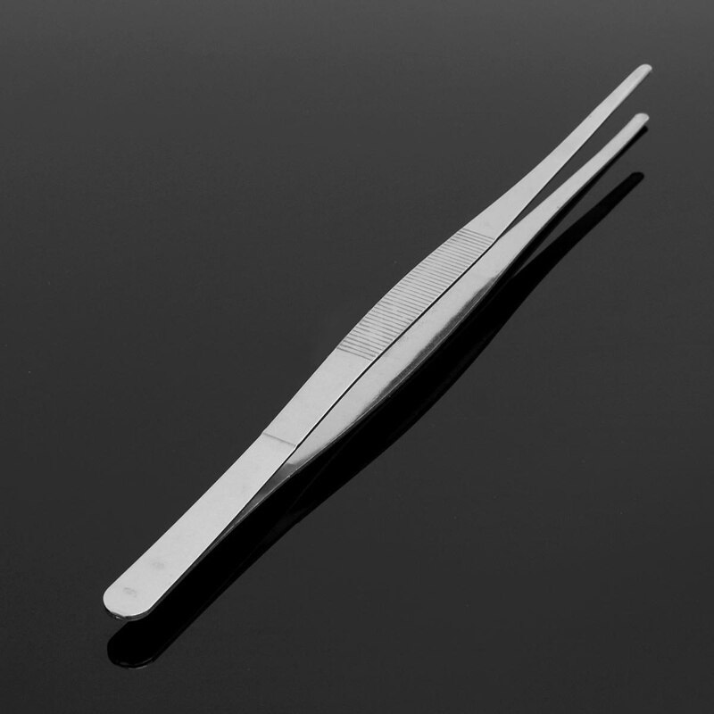30Cm/12 ''Lange Rvs Eten Tang Rechte Pincet Keuken Tool Silver