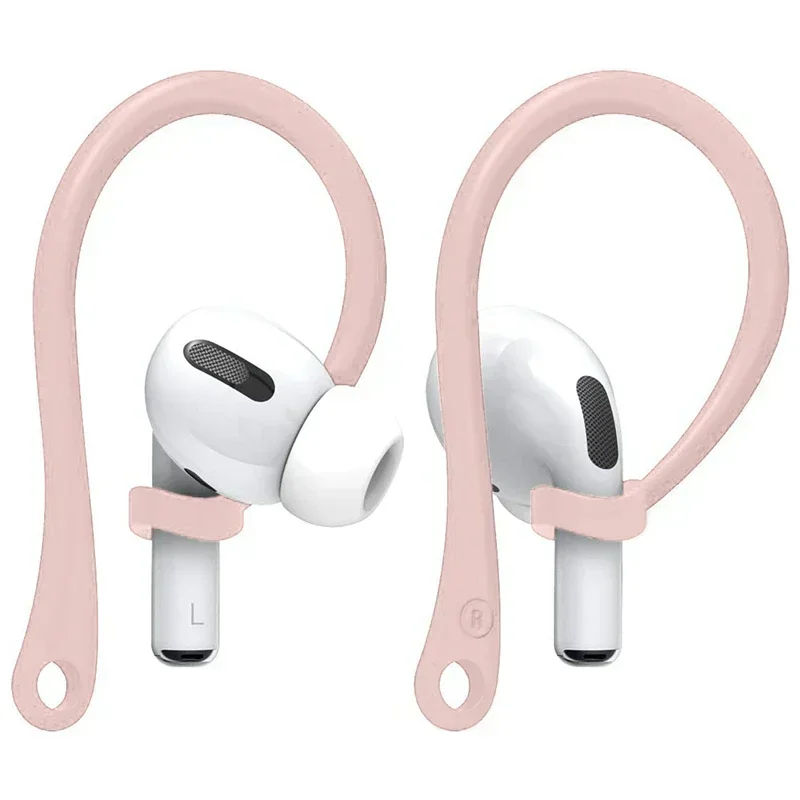 Soft Silicone Anti Lost Hook Earphones for Apple Airpods 1 2 3 Air Pods Pro Bluetooth Wireless Headphone Earbuds Ear Tips Strap: 3XS / Pink