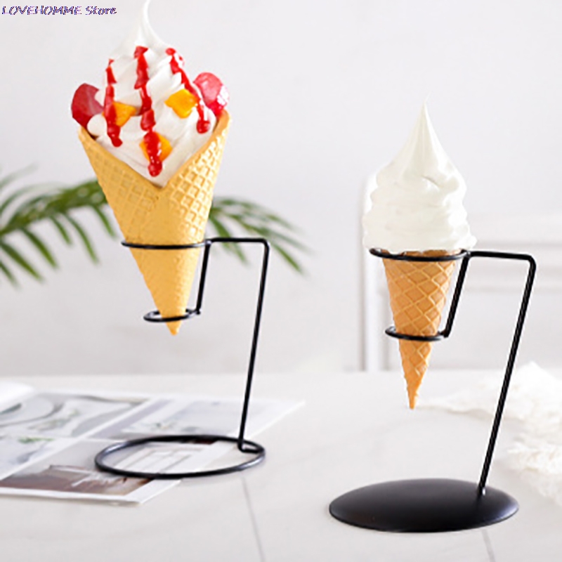 Ice Cream Cone Holder Display Stand Birthday Wedding With Base Popcorn Reusable Restaurant Sushi Hand Rolls Sweets Shop Party