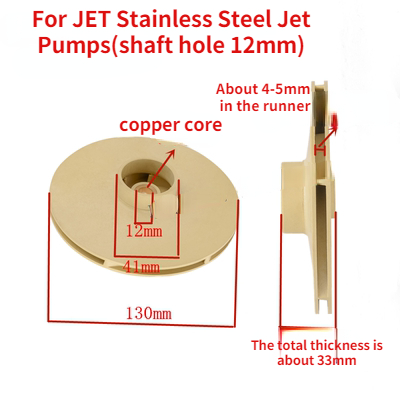 Självsugande pumpar centrifugalpumpar jetpumpar i rostfritt stål kateterstyrskena ppo plastimpeller vattenpumpsdelar: Orange