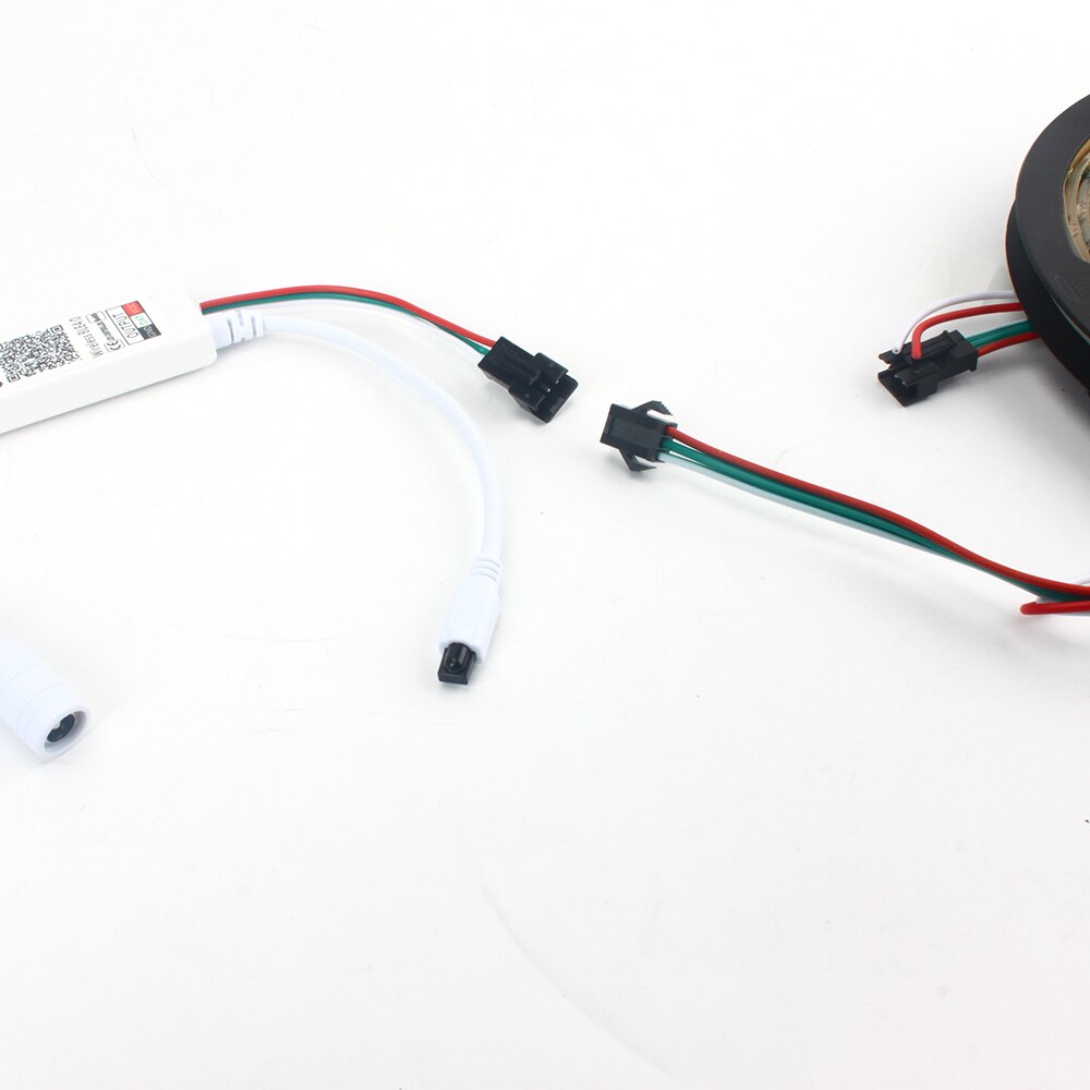 Dc5v-24v bluetooth musik ledet controller fuldfarve rgb via telefon app til 2812 2811 1903 adresserbare pixels led strip lys tape