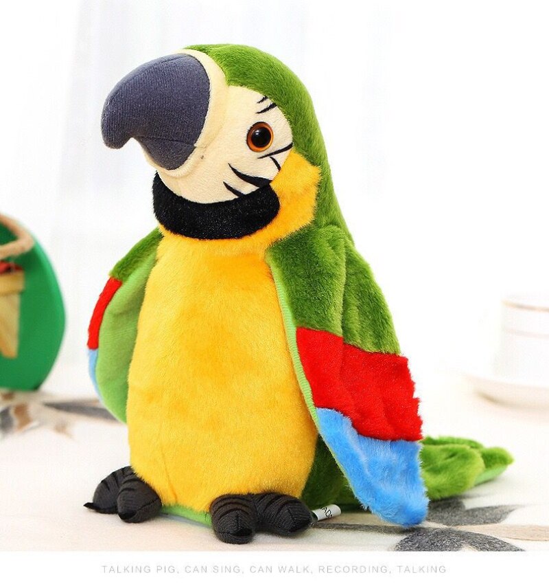 Robot électronique, jouet en peluche électrique pour enfant, Simulation élevée, perroquet, apprendre à parler, chant: color2