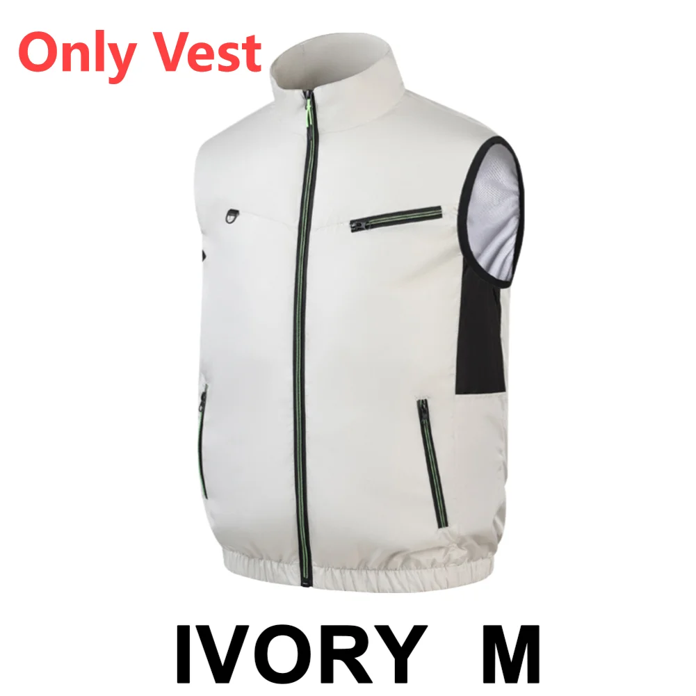 Koelvest Ijsventilator Vest 3 Versnellingen Usb Hittebestendige Airconditioner Kleding Vest Ademend Draagbaar Koelventilator Vest Camping: Bruin