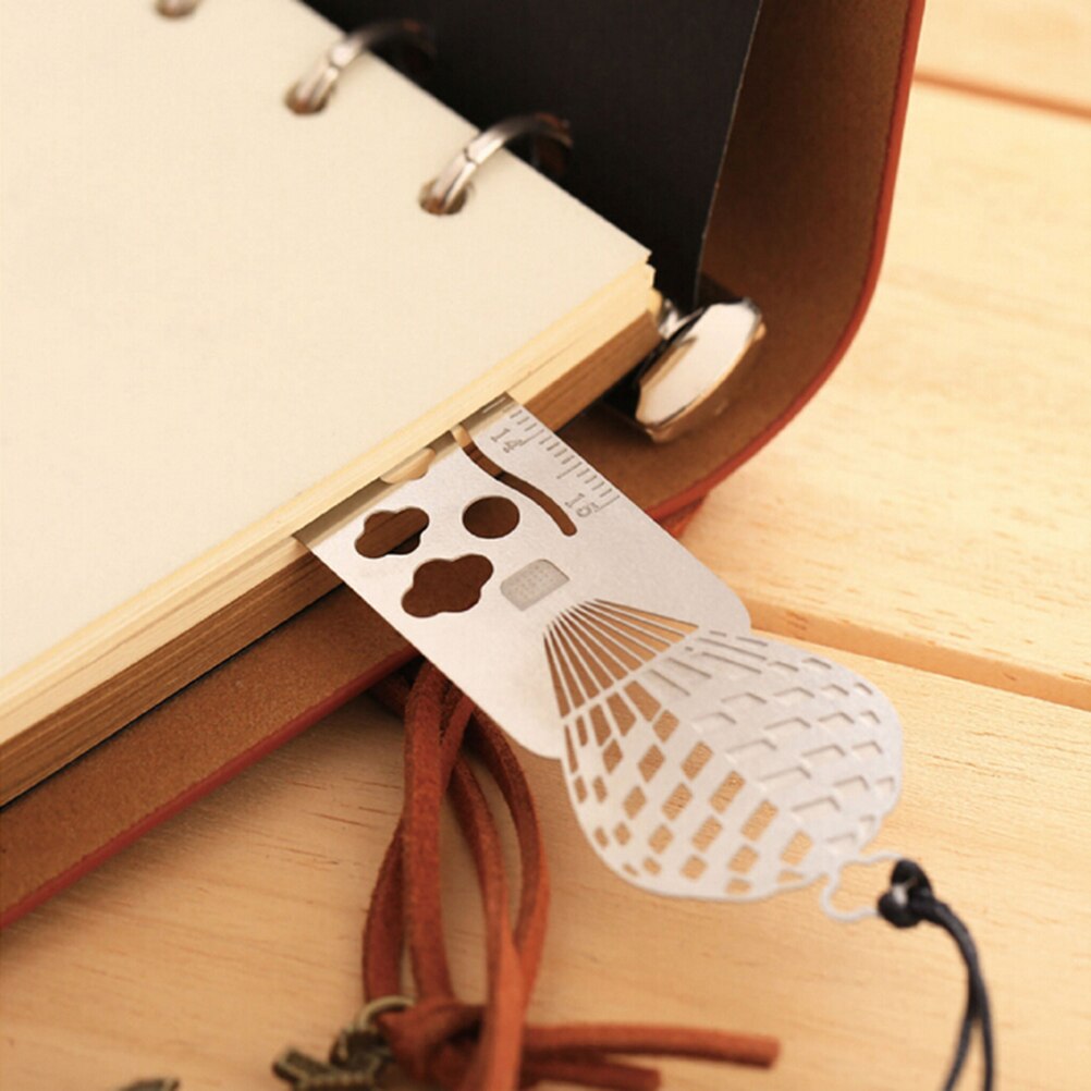 1 x cartoon vogel vis metalen bladwijzer met liniaal materiaal escolar papelaria bladwijzers voor boeken briefpapier 10cm