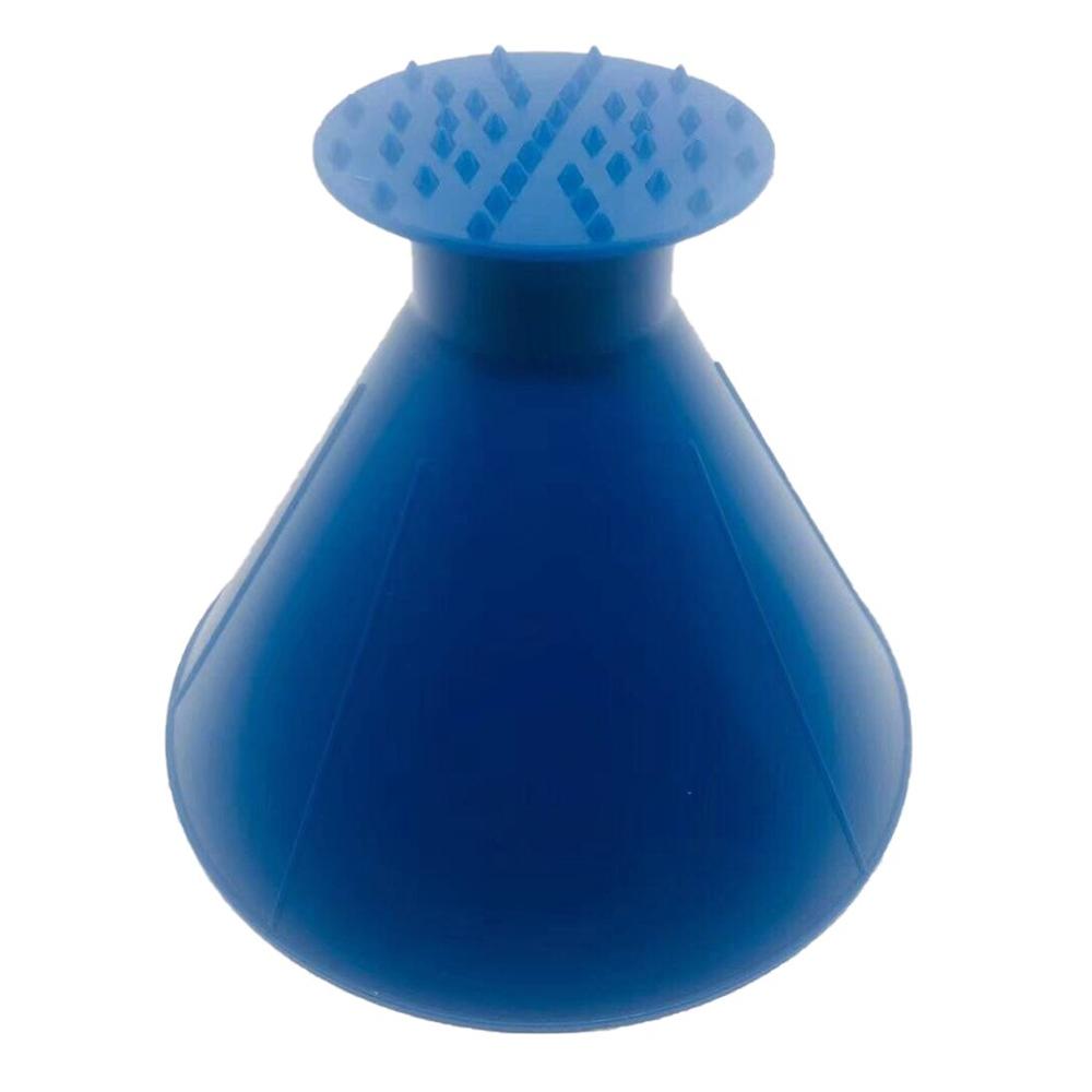 Cone Windshield Ice Bucket Funnel Car Glass Scraper Car Cone Snow Remover Practice Cleaning Tool Ice Shovel: dark blue