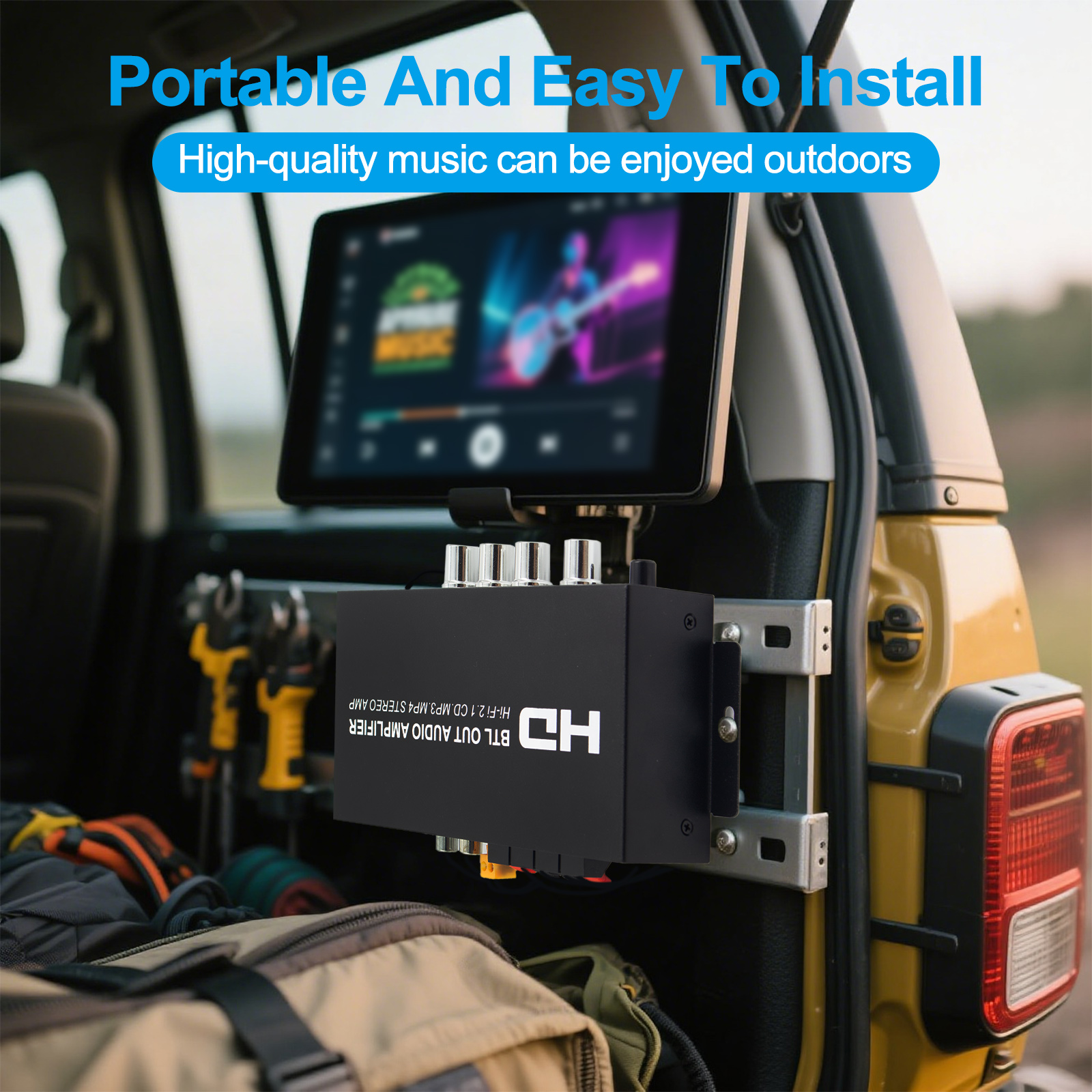 HDMI Audio Power Amplifier 80Wx2 Subwoofer Amplifier 2.1 Channel Stereo Bass Sound Bass Car Power Amp Mini Media Player