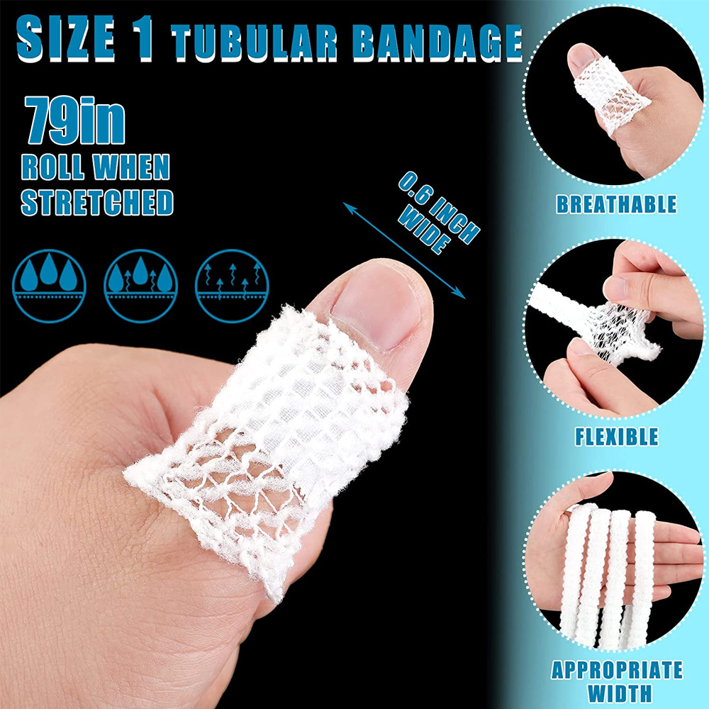 1 Rolle elastisches Netz, Wundverband, Netz, röhrenförmiger Verband, Netzschlauch, röhrenförmiger Blick-Fix, atmungsaktiver Verbandhalter für Erwachsene, Handgelenk