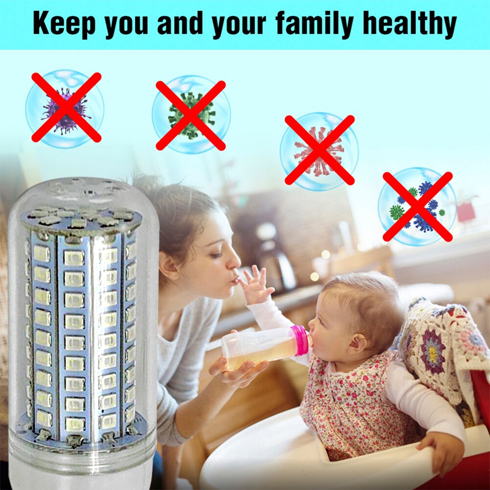 Germicide E27 LED UV lampe UVC désinfection stérilisateur lumière maïs LED UV germicide désinfection Protection ampoule pour la maison