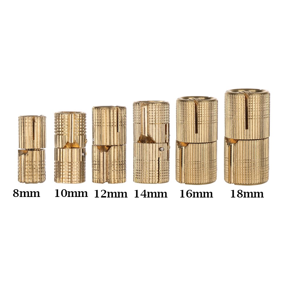 Copper Brass Furniture Hinges 8-18mm Cylindrical Hidden Cabinet Concealed Invisible Door Hinges For Hardware Box