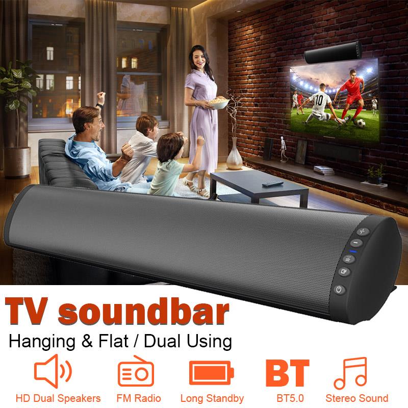 20W Bluetooth Soundbar Wireless Speaker FM Music Home Theater Column Surround Stereo Sound Bar System For TV PC Smartphone