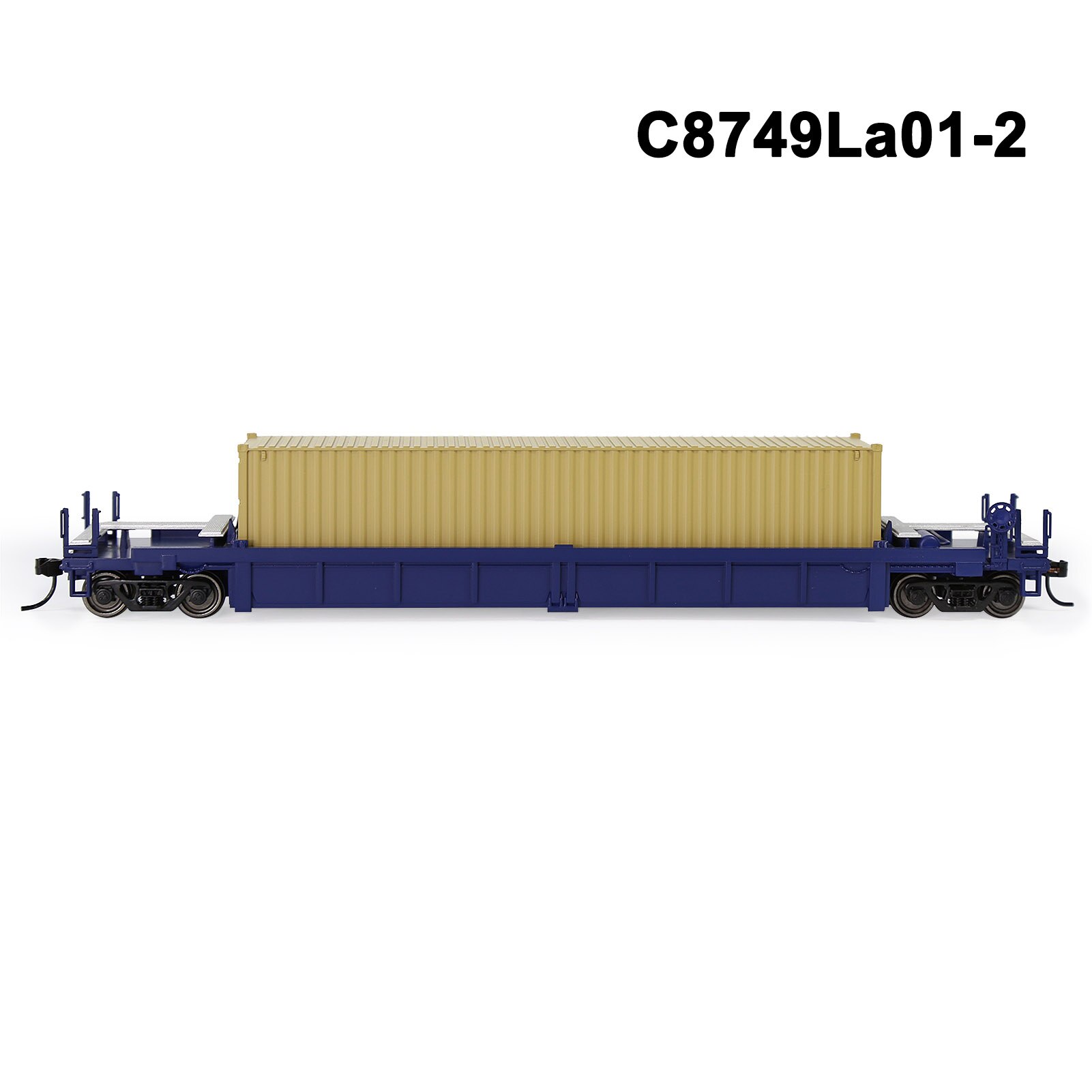 1 Set HO Scale 1:87 Well Car with 40' 20' Container Model Railway Wagons Model Train Freight Car C8749: C8749La01-2
