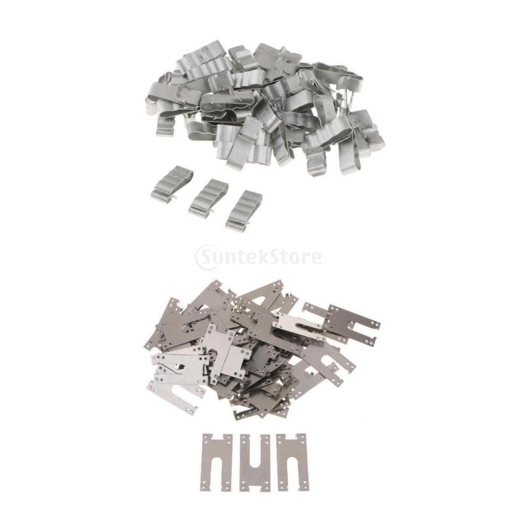 Solar PV Wire Cable Clip (Package of 100) Springsteel 4-Wire +Grounding Washer Solar PV Grounding Conductive Sheet 1.9*1.0 Inch