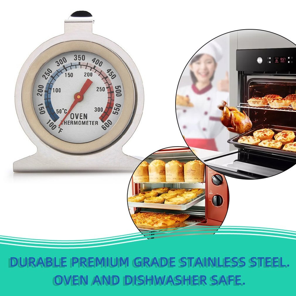 Roestvrijstalen oventhermometer kookvoedsel vlees wijzerplaat temperatuurmeter keuken oventhermometer meetinstrument keukengadget