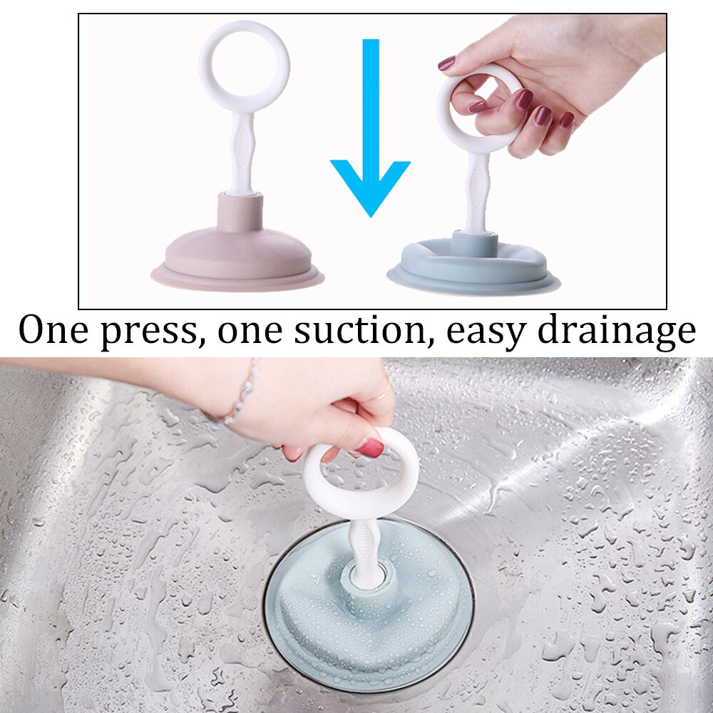 Multifunction Pipeline Dredge Plunger Suction Pipe Cleaner Drain Bath Sink Rubber Dredging Household Kitchen Cleaning Tools 1Pc