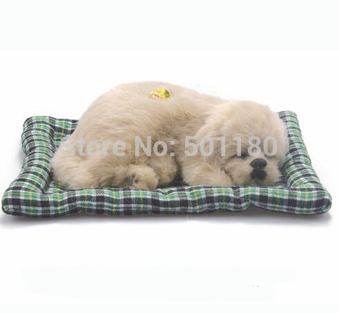 handgemaakte slapende dier hondenspeeltje met schors voor meubels decoratie