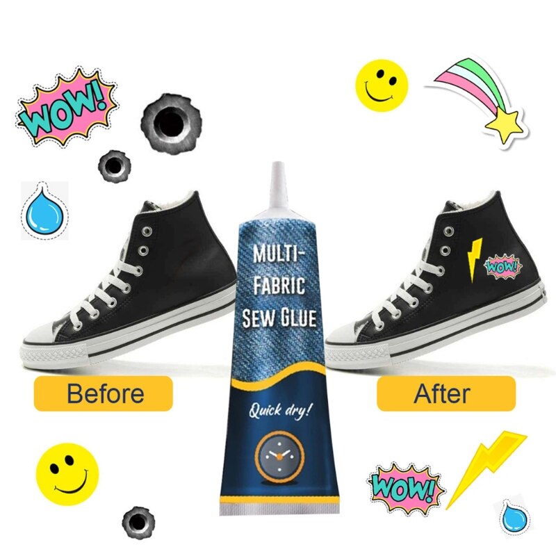 Liquid Glue Instant Fabric Leather Fast Drying Glue Ultra-stick Sew Glue Kit Secure Stitch Liquid Sewing Supplies