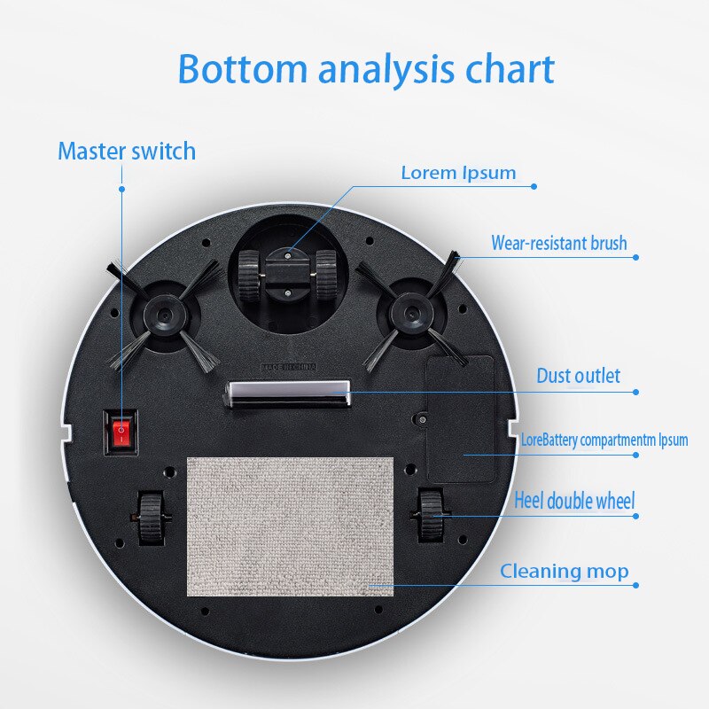 Touch switchIntelligent Lazy Robot Wireless Vacuum Cleaner Sweeping Vaccum Cleaner Robots Carpet Household Cleaning Machine