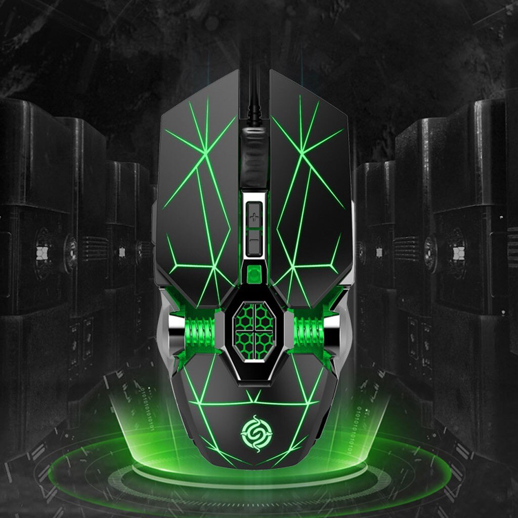 Gaming Mouse 8D 3200DPI Adjustable Wired Optical LED Computer Mice USB Cable Silent Mouse for laptop PC#40