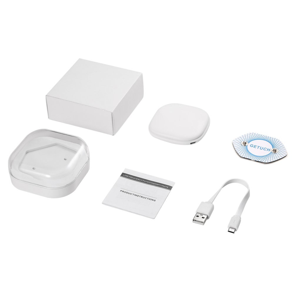 Physiotherapy Massager Mini Portable Wireless Massager 16 Massaging Modes Intelligence Massager for Full Body: white