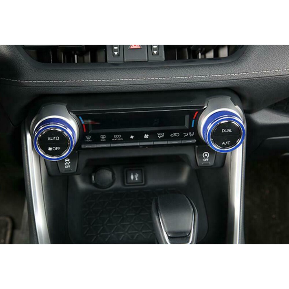 Voor Toyota RAV4 Knop Decoratie Trim Blauw Trim Accessoires