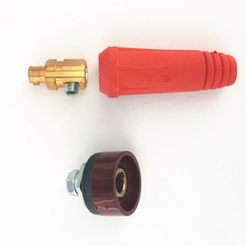 Europa Inverter Lasmachine Quick Fitting Kabel Plug Dkj 10-25 35-50 50-70 Inverter Lasser quick Connector Rood Zwart: 50-70 red