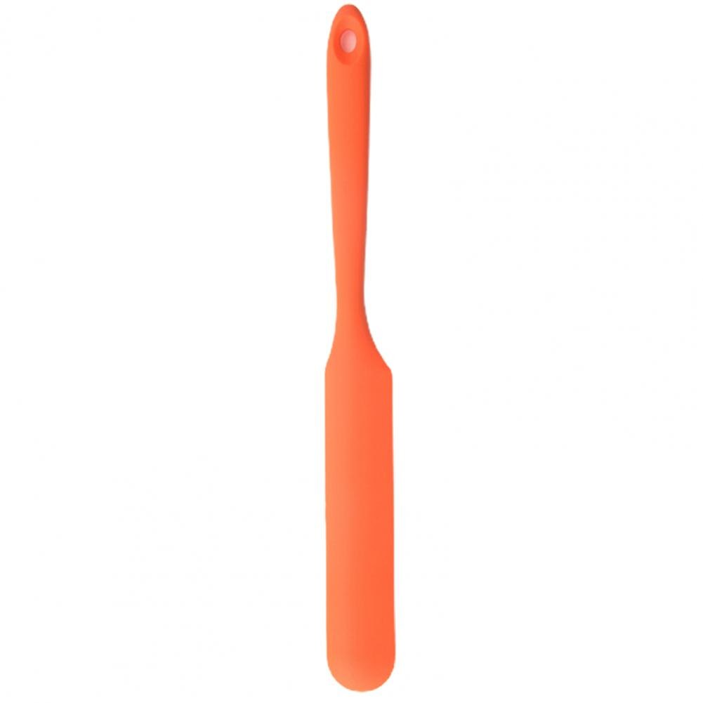 1 PCS Non-Stick Long Handle Spatula Silicone Easy to Hold Multifunction Baking Fruit Sauce Spatula Kitchen Utensil Accessories: Orange