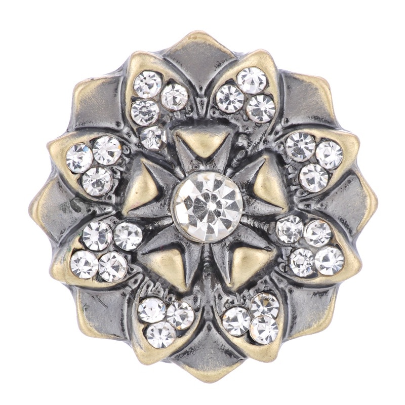 Antique Brass Snap button 18mm Snap Charms fit Ginger Snaps jewelry Vn-1988