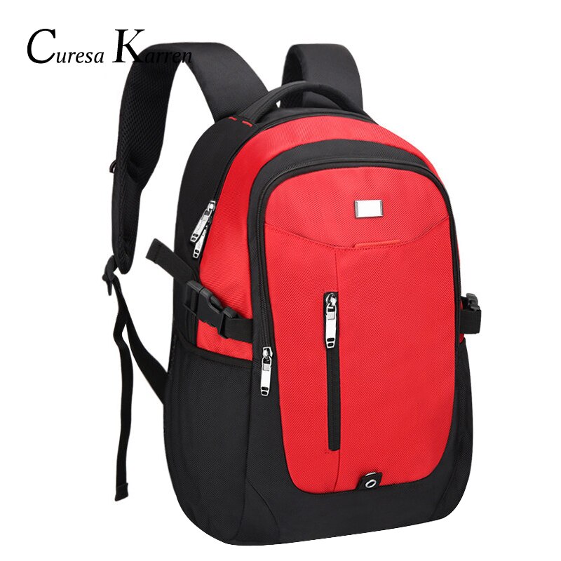 large capacity usb interface business school backpack for man: X6003-Red upgrade