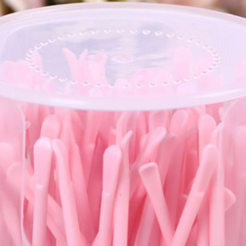 100 szt. 2 w 1 łopatka robić uszu podwójnego zastosowania dziurki w uchu robić czyszczenia kreatywny domowy jednorazowy wacik