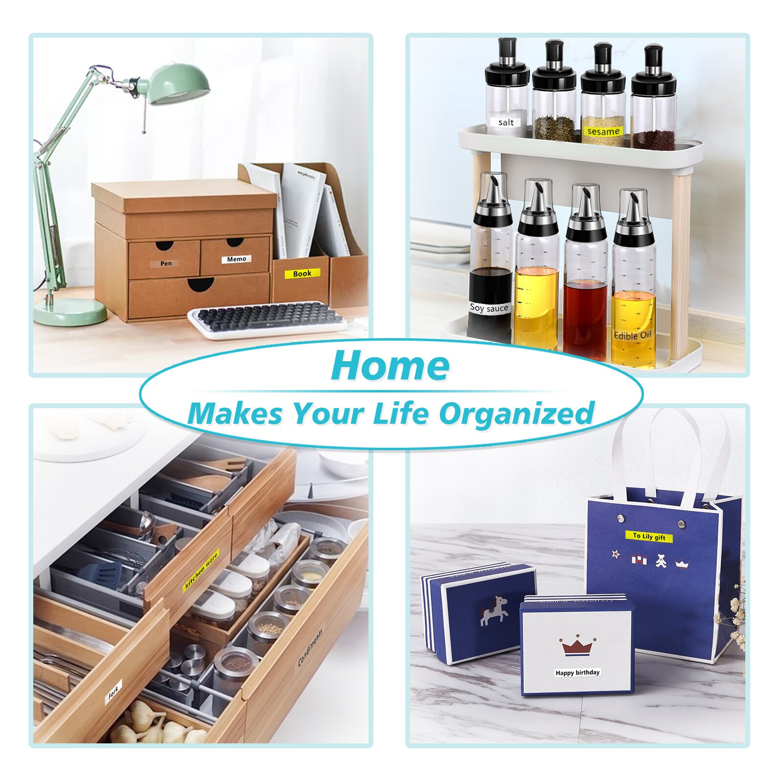 10PK Compatible Dymo LetraTag 91201 91202 12267 91200 91203 91204 91205 Plastic Label Tapes 12mm*4M for Dymo LT-100H LT-100T XR