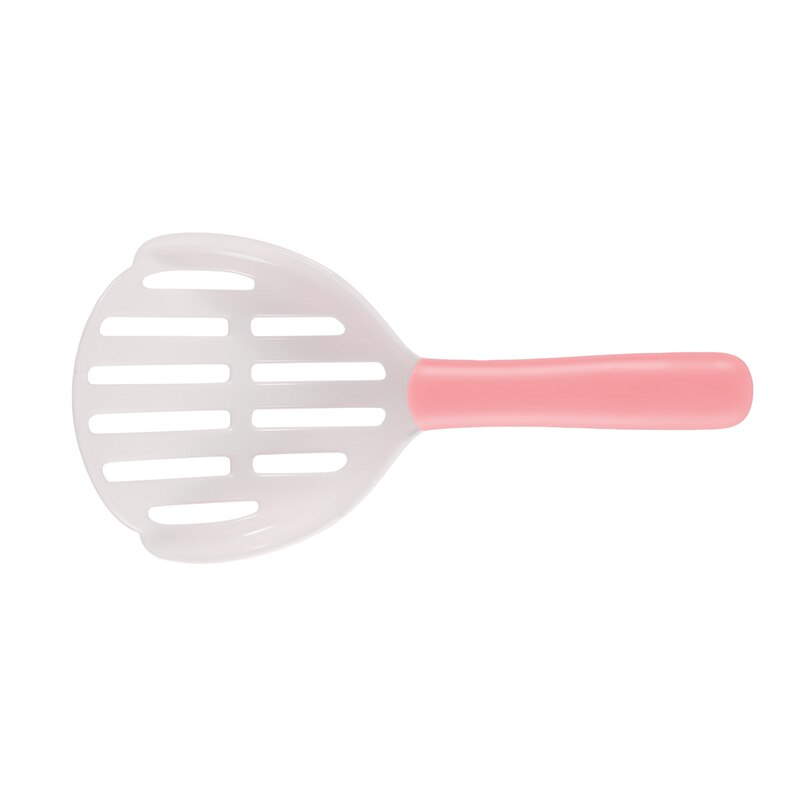 Gato do animal de estimação maca pá de maca de gato de plástico pá de maca de gato pá de excrementos de gato de estimação artefato de areia colher de areia novo: pink  handle