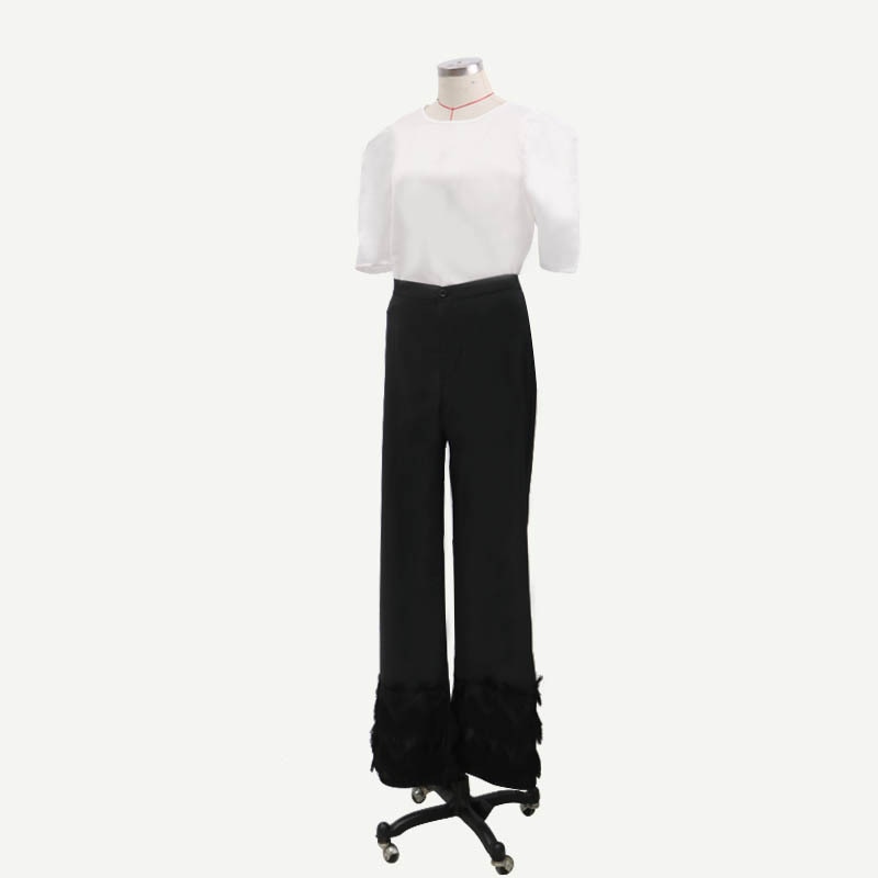 Echoine Women vintage two piece sets sexy Puff sleeve maxi Pencil skirt tops pants suits tassel British party female clothing