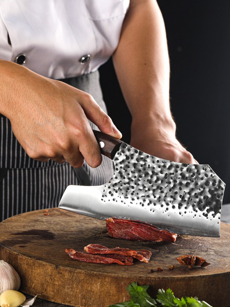 Handmade Butcher Knife Master High Hardness Forged Knives Chopping Slicing Chef Kitchen Knives Utility Cooking Kitchen Knife