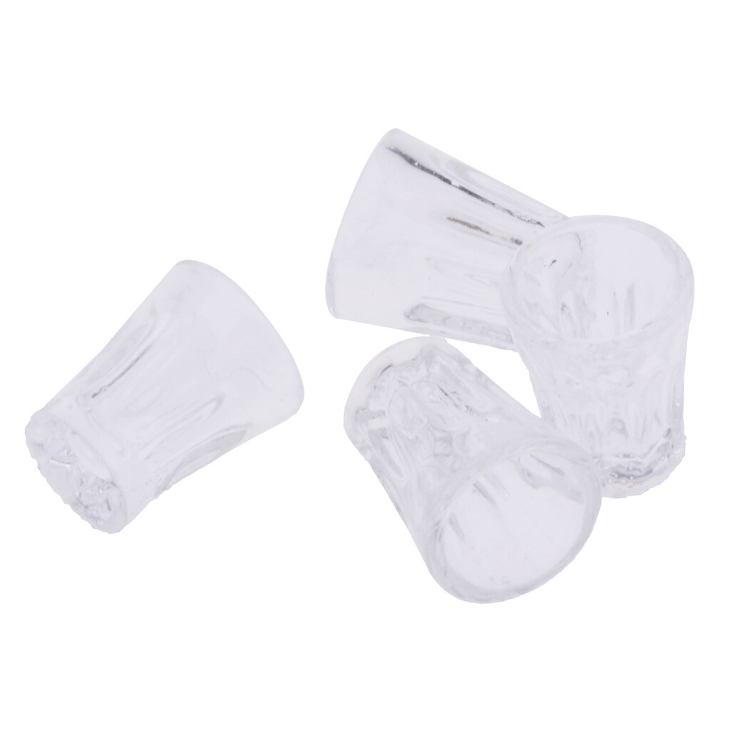 4 pezzi 1:12 Miniatura casa delle bambole di Alimento Della Cucina Accessorio Bere Acqua Tazze di Vetro