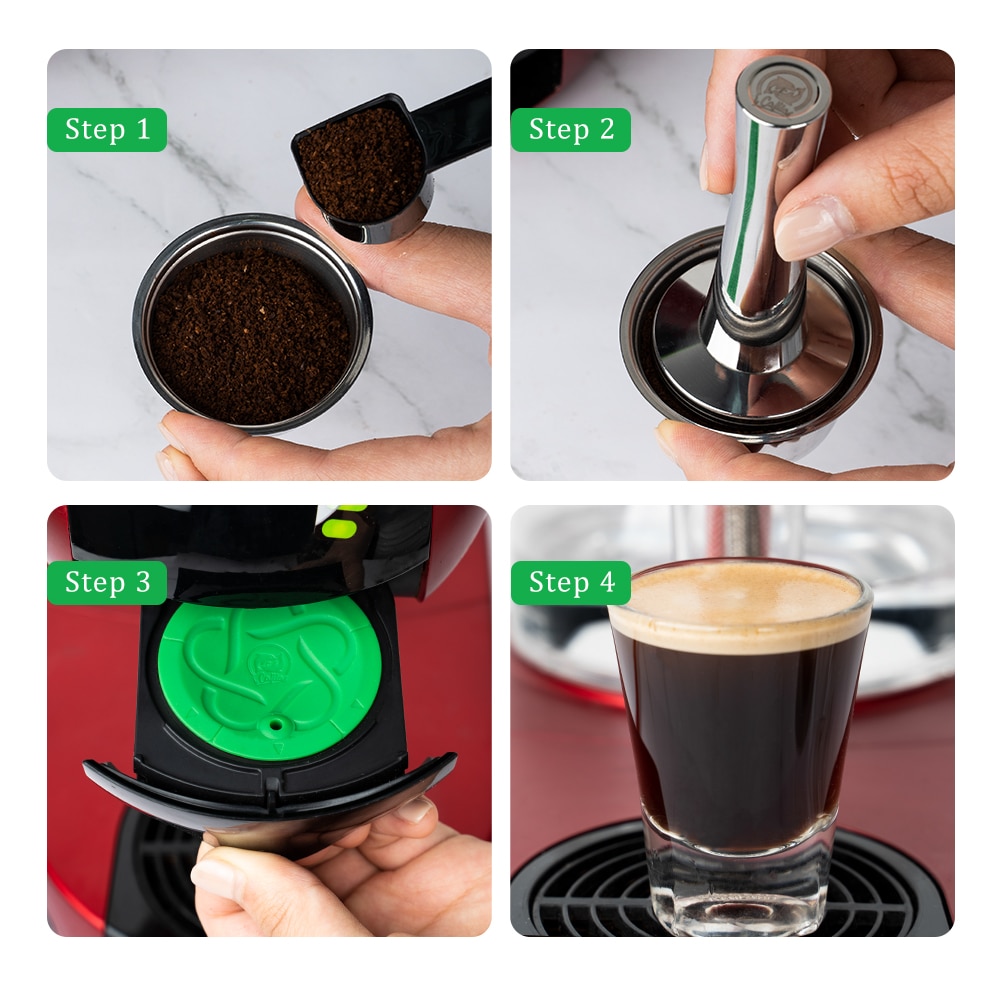 Capsule di caffè ricaricabili riutilizzabili per Dolce Gusto Maker Nespresso Caffè espresso e cialde filtro per il latte Accessori per caffè