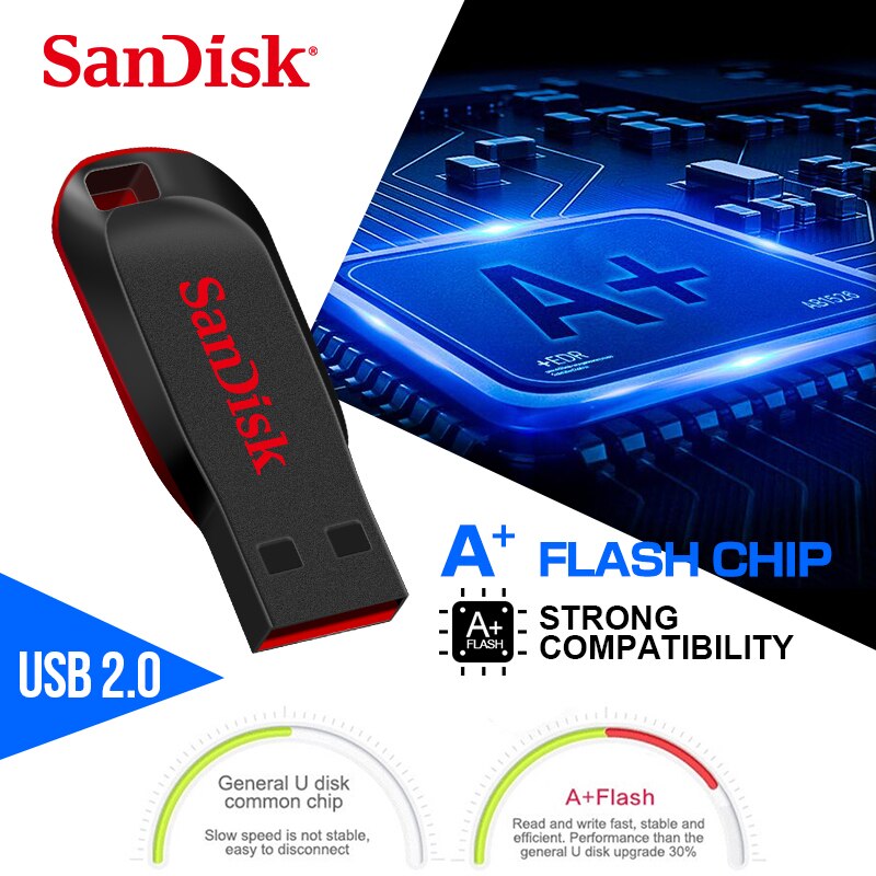 Sandisk 100% Original CZ50 usb flash drive 32gb mini usb flash drive usb stick 8gb 16gb usb memory stick 64GB flash disk 128GB
