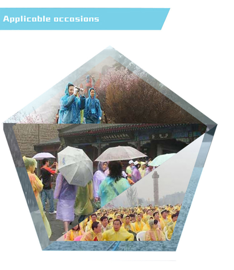 Wegwerp Regen Poncho Pack Voor Volwassen Regenjas In Bulk, Waterdicht Herbruikbare Pe Materiaal Voor Anti Fouling Barrière Beschermende Gown