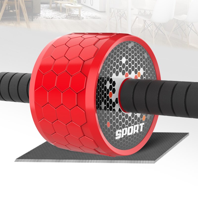 Gym Exercise Equipment No Noise Abdominal Wheel Ab Roller Keep Fit Home Fitness Abdominal Power Muscle Trainer Training: Red