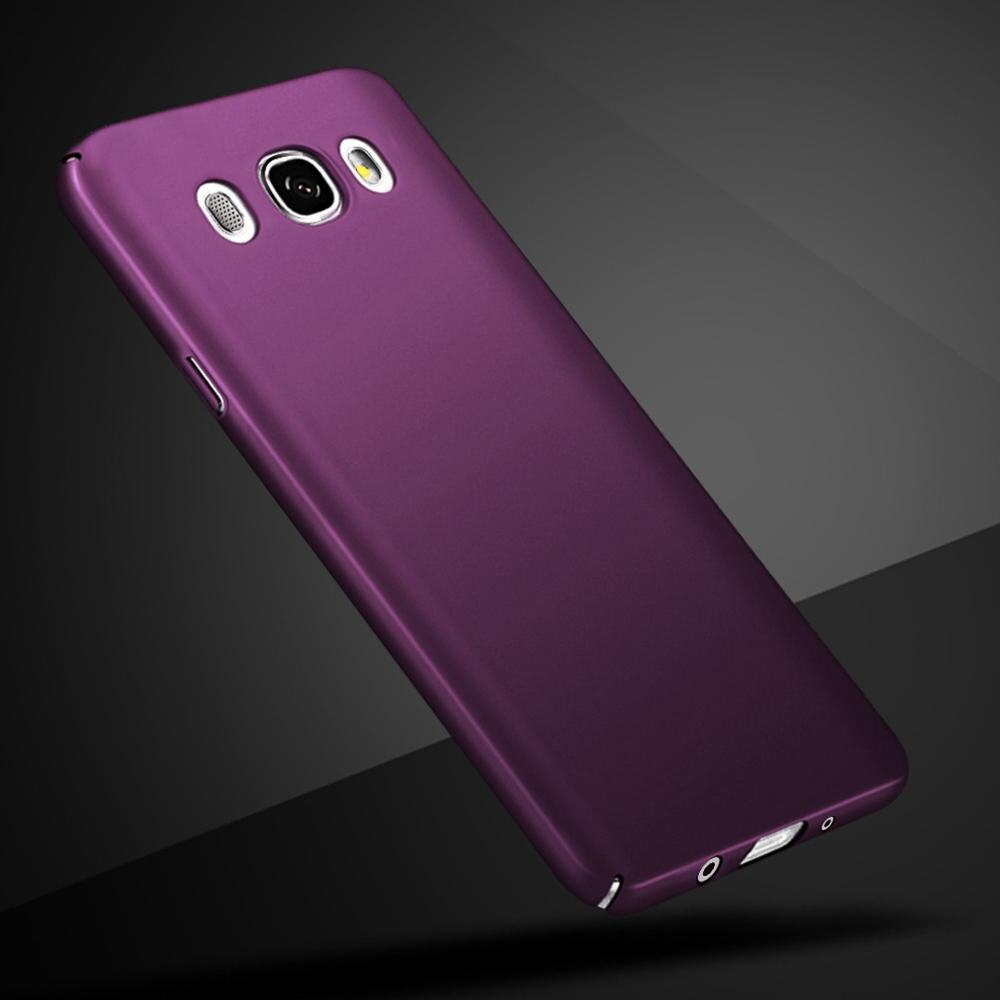 Voor Telefoon gevallen Samsung Galaxy J5 Case 360 Matte Case Hard Plastic pc Cover Voor Samsung Galaxy J5 j510 5.2 "Terug Coque: Purple