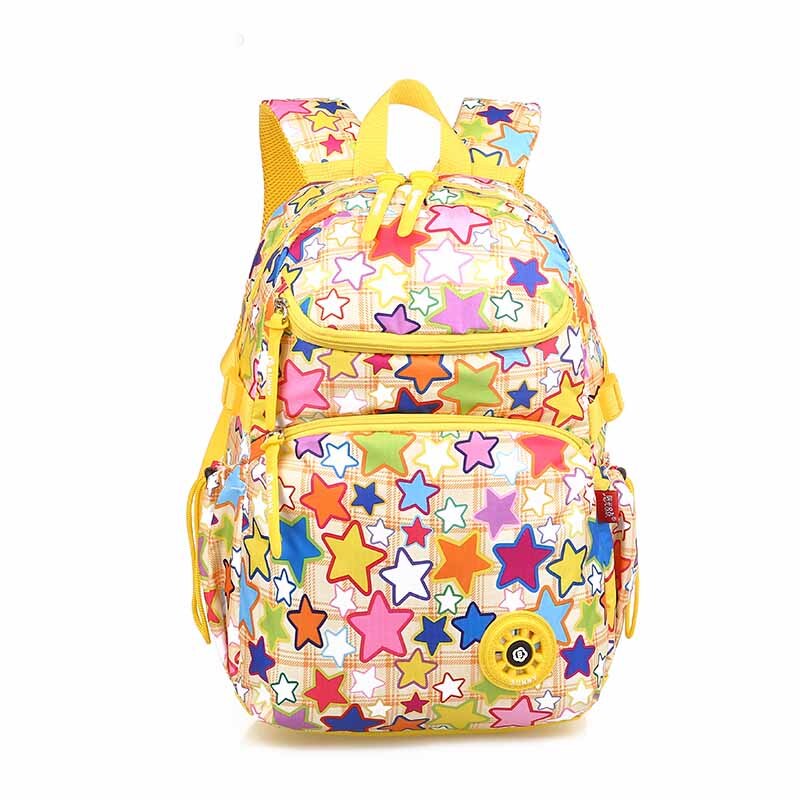 SONNE ACHT Glücklich Stern Mädchen Rucksack Licht Schule Tasche 43 CM Glücklich Stern Druck freundlicher Rucksack Pack Für Mädchen SchöNe: Ursprünglich Titel