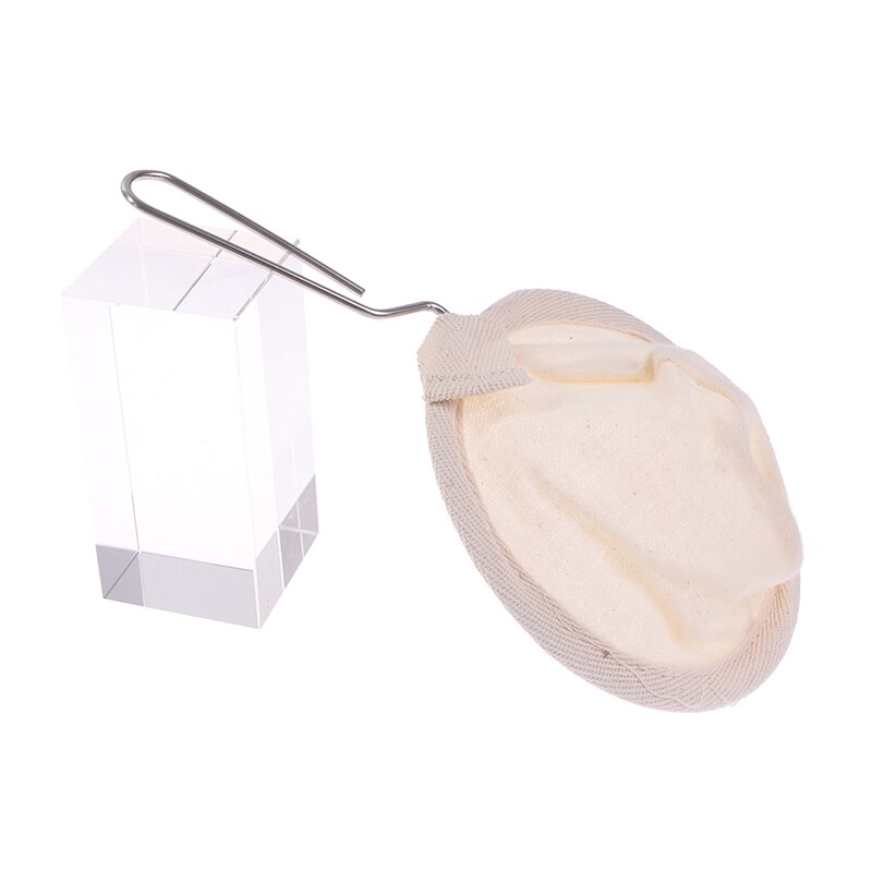 Herbruikbare koffiefilterzak roestvrijstalen handgreep flanellen doek zeef druppelpot gaas koffiegereedschap theefilter